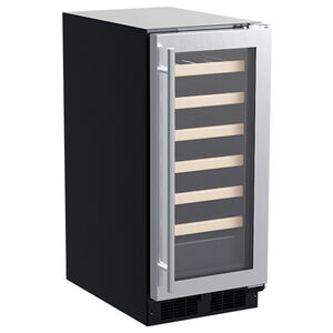 Marvel 15 in. Undercounter Wine Cooler with Single Zone & 24 Bottle Capacity - Stainless Steel, , hires