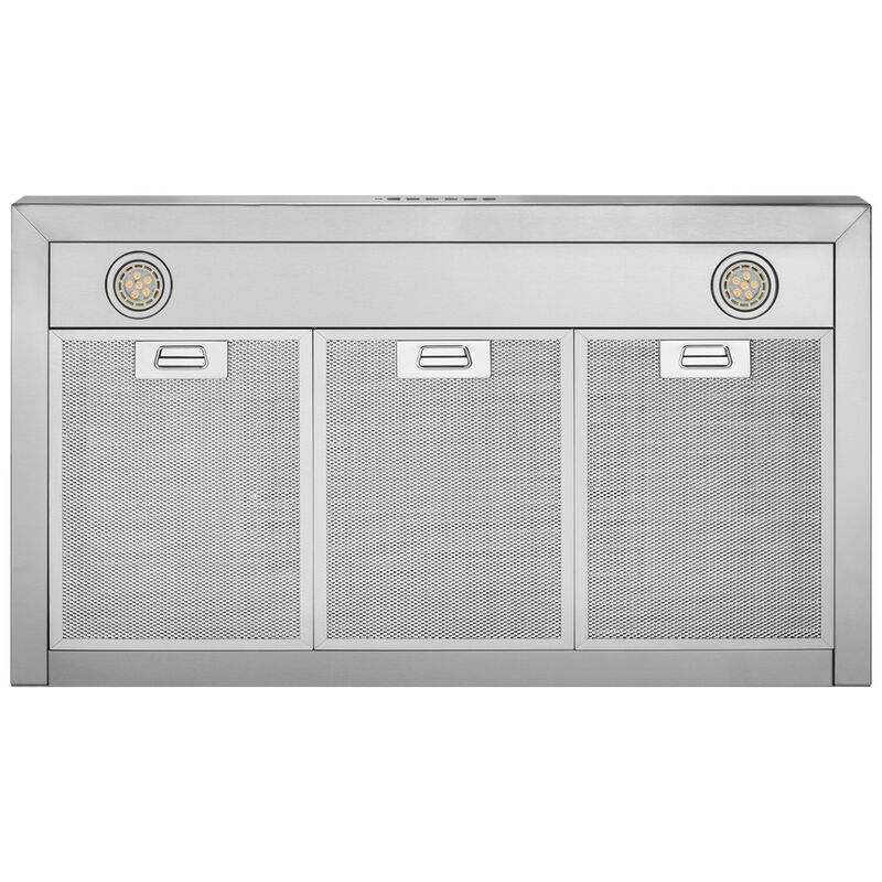 GE 36 in. Convertible Chimney Style Range Hood with 350 CFM, 4 Fan Speeds & 2 LED Lights - Stainless Steel, , hires