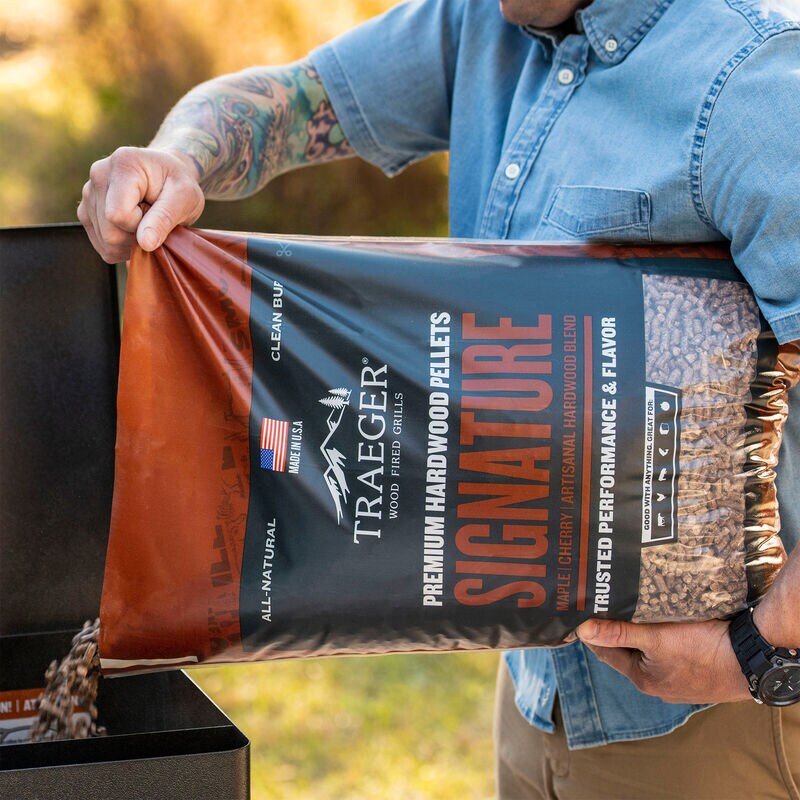 Traeger Signature Blend Wood Pellets - 20 lb Bag, , hires