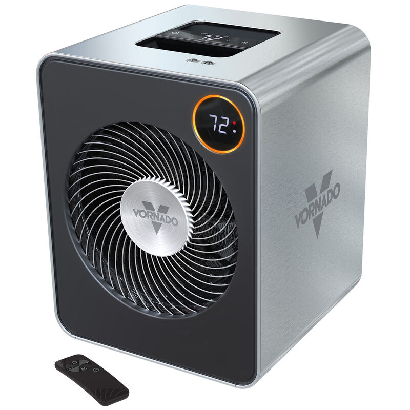 Vornado 1500 W Fan Space Heater with 2 Heat Settings & Overheat Safety Shut-Off - Stainless Steel, , hires