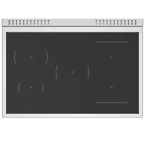 Bertazzoni Professional Series 36 in. 5.7 cu. ft. Air-Fry Dual Convection Electric Range with 5 Induction Burners & Griddle - Red, , hires