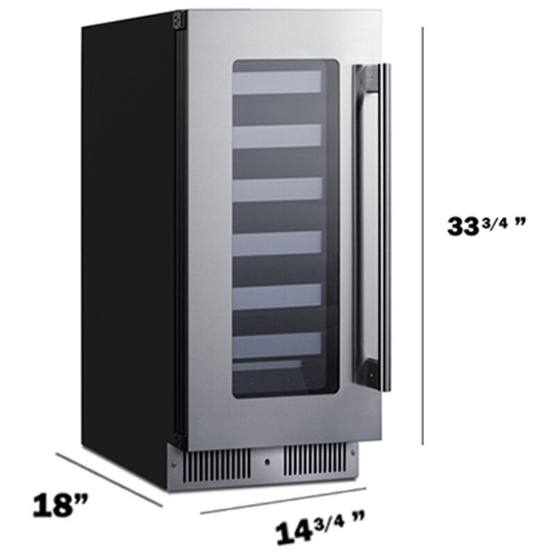 Summit 15 in. Undercounter Wine Cooler with Single Temperature