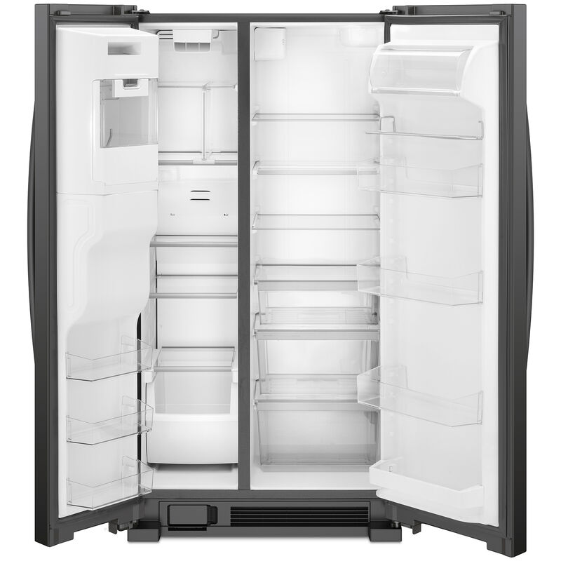 Whirlpool 36 in. 24.5 cu. ft. Side by Side Refrigerator with Ice & Water Dispenser - Black, Black, hires