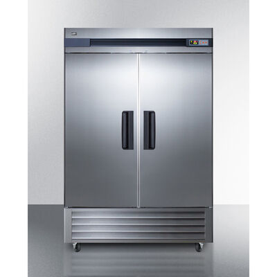 Summit 56" 49. Cu. Ft. Upright Freezer with Adjustable Shelves & Digital Control - Stainless Steel | SCFF497