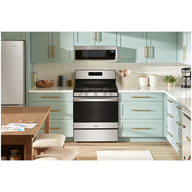 Whirlpool 30 in. 5.1 cu. ft. Gas Range with 5 Sealed Burners - Stainless Steel, , hires