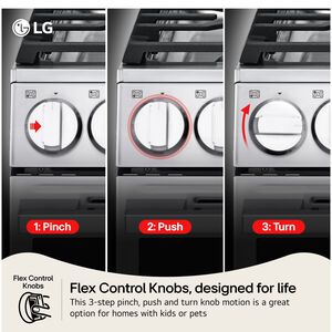 LG 30 in. 6.3 cu. ft. Smart Air Fry True European Convection Slide-In Gas Range with 5 Sealed Burners & Griddle - PrintProof Stainless Steel, , hires