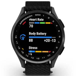 Approach S50 GPS Golf Watch, Slate with Black Nylon Band, , hires