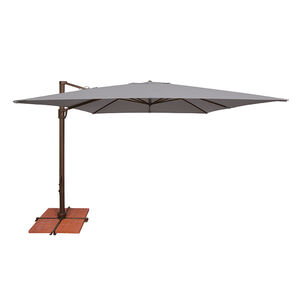SimplyShade Bali 10' Square Cantilever Umbrella in Sunbrella Fabric - Cast Silver, Silver, hires