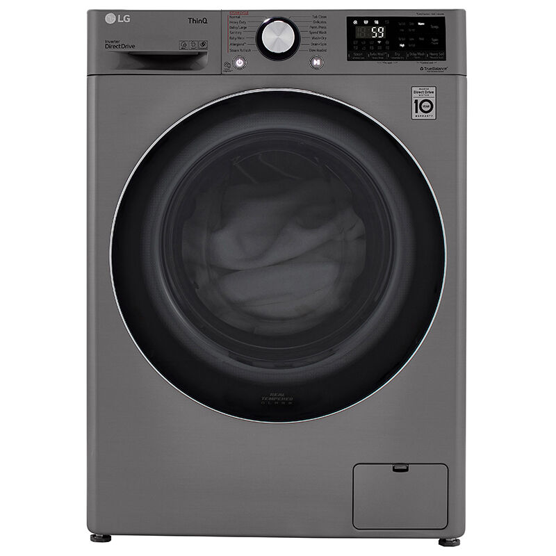 LG 24 in. 2.4 cu. ft. Electric All-in-One Front Load Washer-Dryer Combo with Sensor Dry & Wrinkle Care - Graphite Steel, Graphite Steel, hires