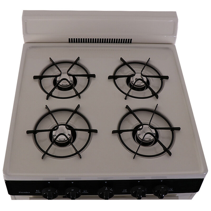 Premier 24 in. 3 cu. ft. Gas Range with Open Burners - Bisque, Bisque, hires