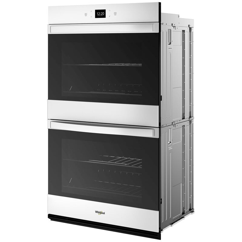 Whirlpool 30 in. 10 cu. ft. Smart Top Control Electric Double Wall Oven with Standard Convection - White, White, hires