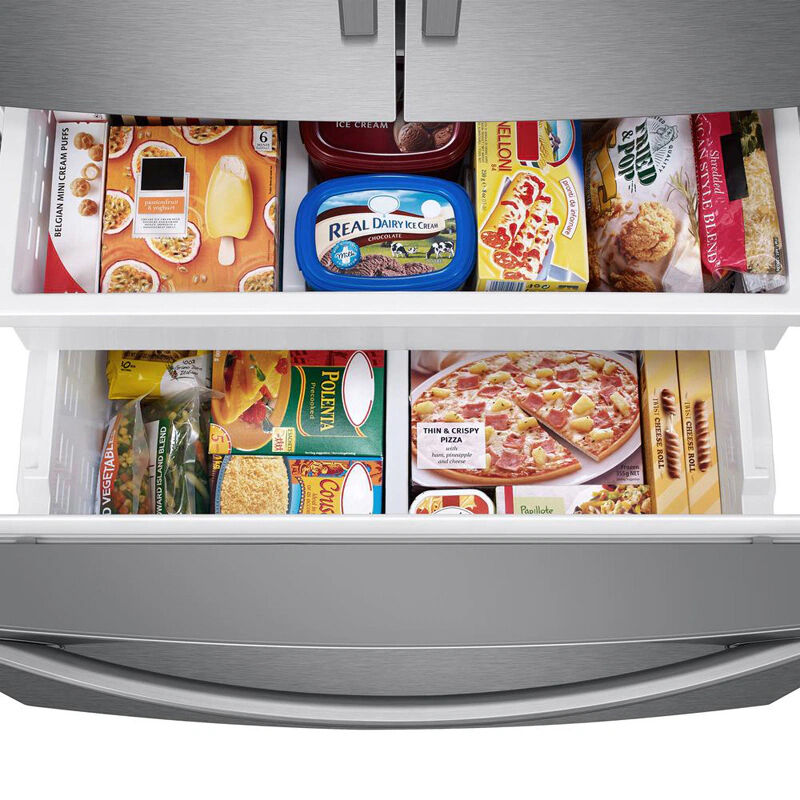 Samsung 36 In 27 0 Cu Ft French Door Refrigerator With External Filtered Ice Water Dispenser Fingerprint Resistant Stainless Steel P C Richard Son Samsung 36 In 27 0 Cu Ft French Door Refrigerator With External Filtered Ice Water Dispenser Fingerprint Resistant Stainless Steel P C Richard Son