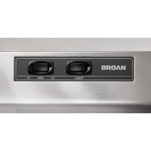 Broan 42000 Series 30 in. Standard Style Range Hood with 2 Speed Settings, 190 CFM & 1 Incandescent Light - Stainless Steel, , hires