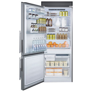 Summit 28 in. 14.6 cu. ft. Counter Depth Bottom Freezer Refrigerator - Stainless Steel, , hires