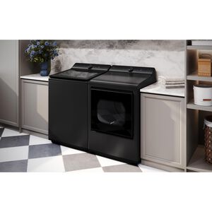 LG 27 in. 4.8 cu. ft. Smart Top Load Washer with 4-Way Agitator, EasyUnload & AI Sensing - Platinum Black, Platinum Black, hires