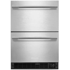 KitchenAid 24 in. 4.3 cu. ft. Double Refrigerator & Freezer Drawers - Stainless Steel, , hires