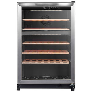 Frigidaire 22 in. Freestanding Wine Cooler with Wood Racks, Dual Temperature Zones & 45-Bottle Capacity - Stainless Steel, , hires
