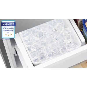 Samsung 33 in. 17.5 cu. ft. Smart Counter Depth French Door Refrigerator with Ice Maker - Stainless Steel Look, Stainless Steel Look, hires