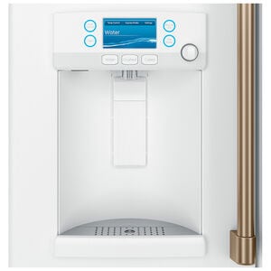 Cafe 36 in. 22.1 cu. ft. Smart Counter Depth French Door Refrigerator with Ice & Water Dispenser - Matte White, Matte White, hires