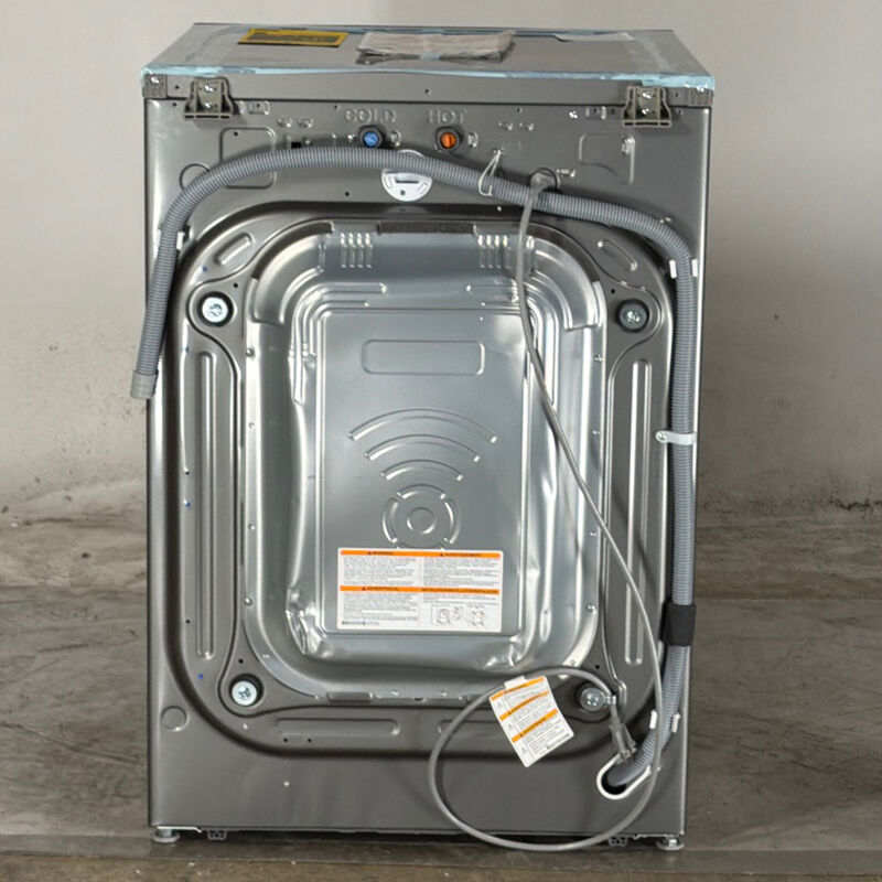 LG 27 in. 5.0 cu. ft. Smart Stackable Front Load Washer with TurboWash 360, AI DD Built-In Intelligence, Sanitize & Steam Cycle - Graphite Steel (Open Box Excellent Condition), , hires