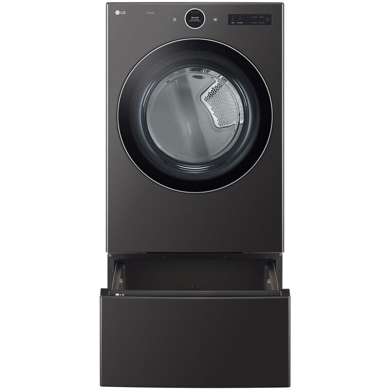 LG 27 in. 7.4 cu. ft. Electric Smart Dryer with 23 Dryer Programs, 11 Dry Options, Wrinkle Care & Sensor Dry - Black Steel, , hires