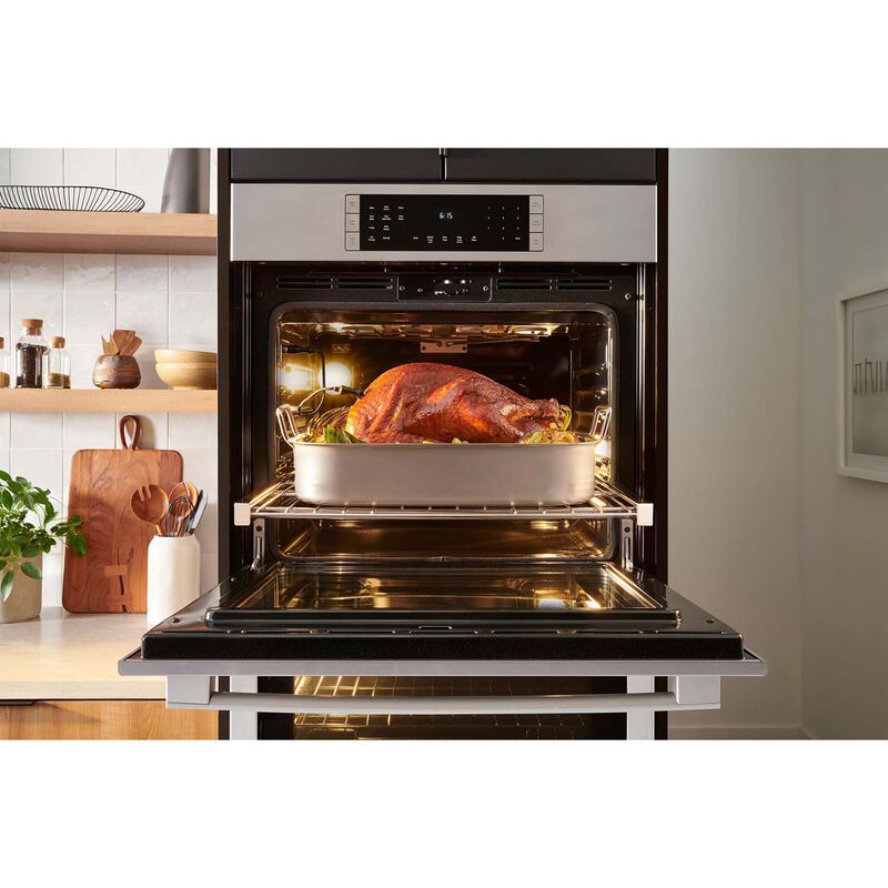 Bosch 800 Series 30" 9.2 Cu. Ft. Electric Double Wall Oven with True European Convection & Self Clean - Stainless Steel, , hires