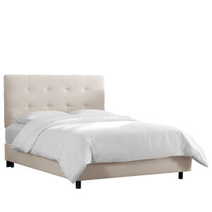Skyline Furniture Tufted Zuma Upholstered California King Complete Bed - White, White, hires