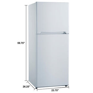 Avanti 24 in. 10.0 cu. ft. Counter Depth Top Freezer Refrigerator - White, , hires