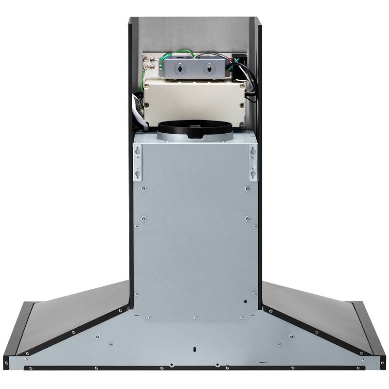 LG 30 in. Ducted Chimney Style Range Hood with 600 CFM, 5 Fan Speeds & 1 LED Light - Black Stainless, Black Stainless, hires