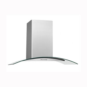 Frigidaire 42 in. Chimney Style Range Hood with 3 Speed Settings, 400 CFM, Ductless Venting & 4 Halogen Lights - Stainless Steel, , hires
