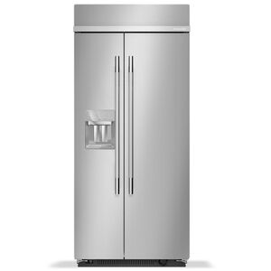 KitchenAid 36 in. 20.8 cu. ft. Built-In Counter Depth Side-by-Side Refrigerator with Ice & Water Dispenser - Stainless Steel with PrintShield Finish, , hires