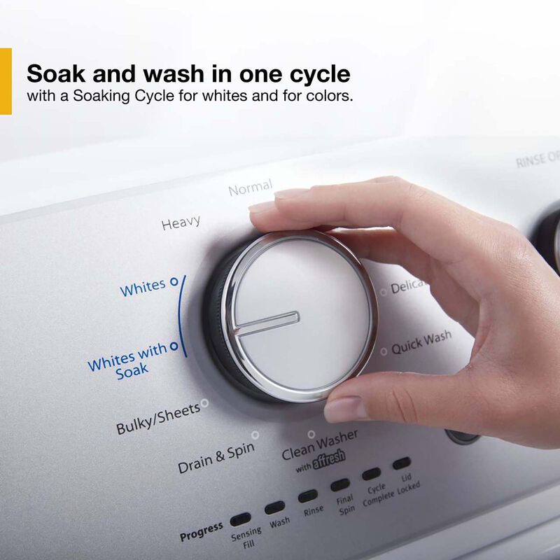 Whirlpool 27.5 in. 3.8 cu. ft. Top Load Washer with Soil Level Selection - White, , hires