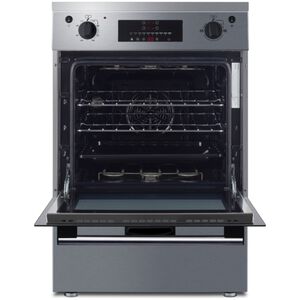 Summit 24 in. 2.6 cu. ft. Standard Convection Slide-In Electric Range with 4 Induction Burners - Stainless Steel, Stainless Steel, hires