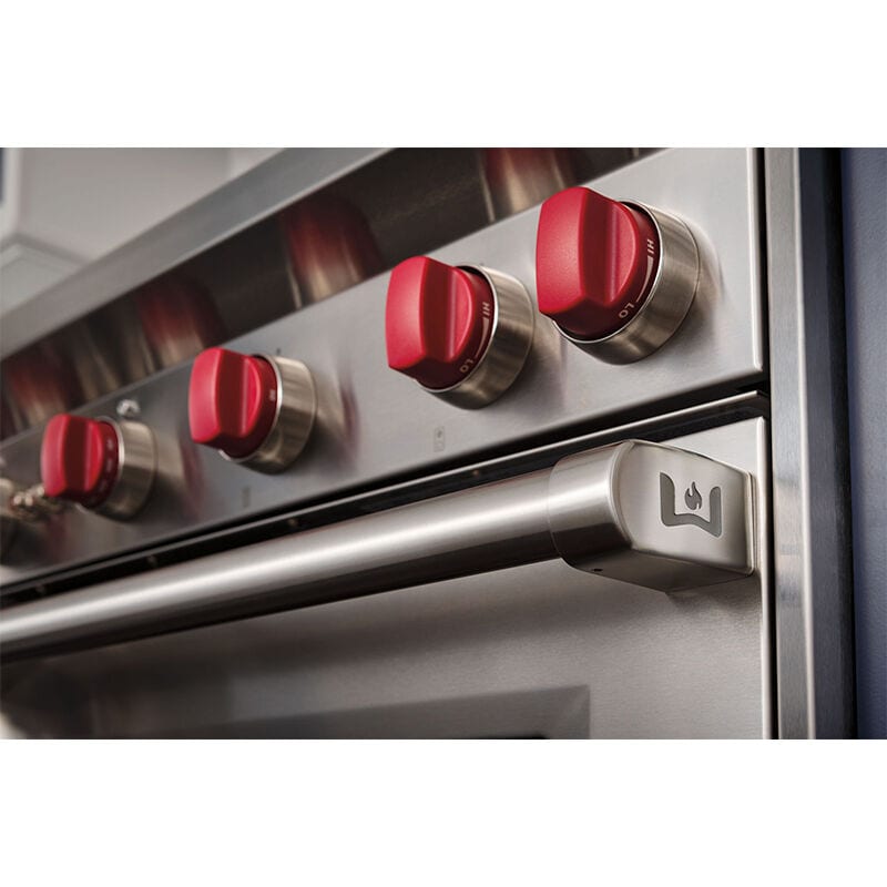 Wolf 60 in. 8.8 cu. ft. Standard Convection Double Oven Gas Range with 6 Sealed Burners, Grill & Griddle - Stainless Steel, , hires