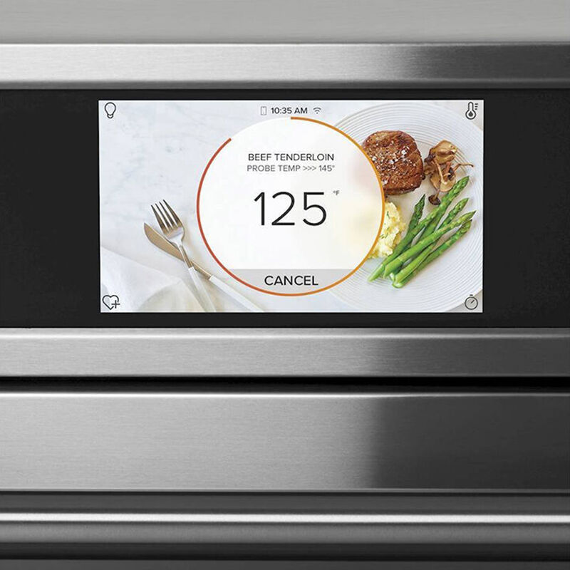 Cafe Professional Series 27 in. 8.6 cu. ft. Smart Top Control Electric Double Wall Oven with True European Convection - Stainless Steel, , hires