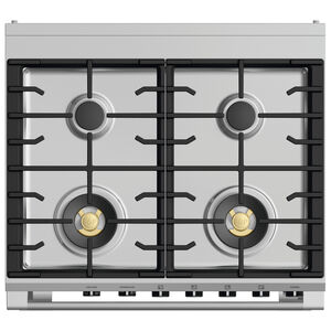 Fisher & Paykel Series 9 Classic 30 in. 3.5 cu. ft. True European Convection Dual Fuel Range with 4 Sealed Burners - White, , hires