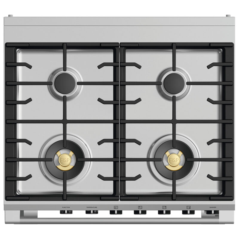 Fisher & Paykel Series 9 Classic 30 in. 3.5 cu. ft. True European Convection Dual Fuel Range with 4 Sealed Burners - White, , hires