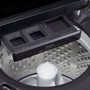 LG 27 in. 4.8 cu. ft. Smart Top Load Washer with 4-Way Agitator, EasyUnload & AI Sensing - Platinum Black, Platinum Black, hires