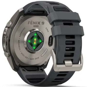 Garmin fenix 9 Pro 51 mm, AMOLED Smart Watch - Titanium with Graphite/Black Silicone Band, , hires