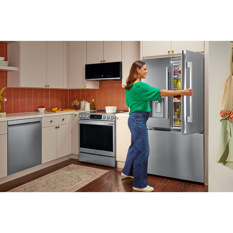 LG 36 in. 23.7 cu. ft. Smart Counter Depth French Door Refrigerator with Ice & Water Dispenser - PrintProof Stainless Steel, , hires