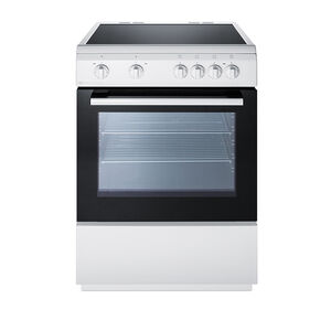 Summit Classic Collection Series 24 in. 2.4 cu. ft. Oven Freestanding Electric Range with 4 Smoothtop Burners - White, , hires