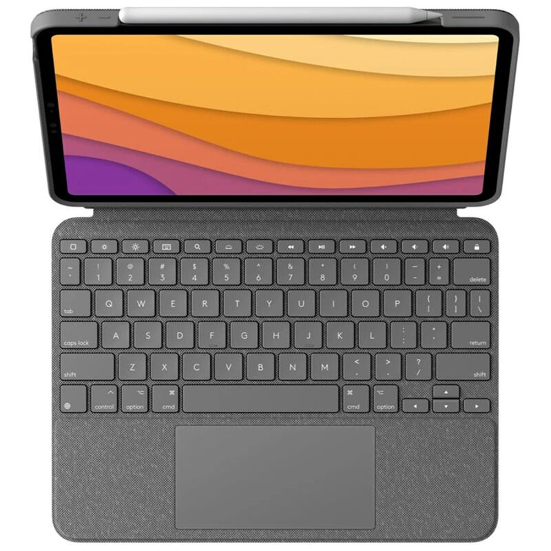Logitech Combo Touch Backlit Keyboard Case for Apple 13inch iPad Air M2  (Oxford Gray)