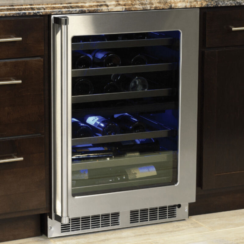 Marvel Professional Series 24 in. Undercounter Wine Cooler with Dual Zones & 40 Bottle Capacity - Custom Panel Ready, , hires