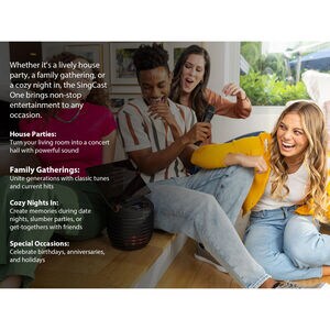 Singing Machine SMC2020 SingCast One - Video Casting Karaoke System with Bluetooth, Light Show & Voice Changing Effects, , hires