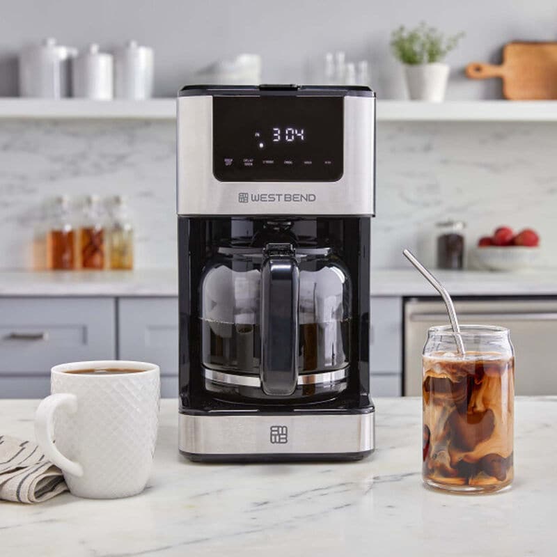 Westbend 12-Cup Touchscreen Hot & Iced Coffee Maker - Stainless Steel, , hires