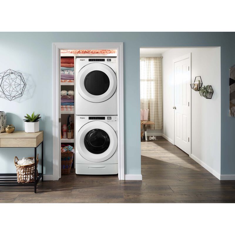 Whirlpool 27 in. 7.4 cu. ft. Electric Dryer with 12 Dryer Programs, Sanitize Cycle, Wrinkle Care & Sensor Dry - White, , hires
