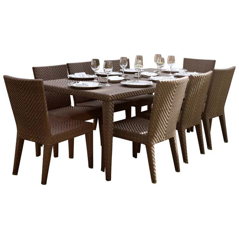 Pelican Reef Atlantis 9-Piece Rectangular Dining Arm Chair Set with Cushions, , hires