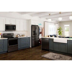 Whirlpool 30" 1.9 Cu. Ft. Over-the-Range Microwave with 10 Power Levels, 300 CFM & Sensor Cooking Controls - Fingerprint Resistant Black Stainless, Black Stainless, hires