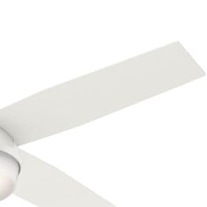 Hunter Casablanca 52" Dempsey Ceiling Fan with LED Light Kit and Handheld Remote - Fresh White, , hires