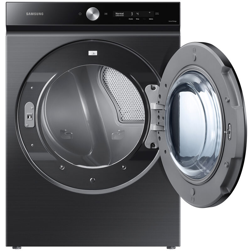 Samsung Bespoke 27 in. 7.6 cu ft. Smart Stackable Electric Dryer with Super Speed Dry, AI Smart Dial, Sensor Dry, Sanitize & Steam Cycle - Brushed Black, Brushed Black, hires